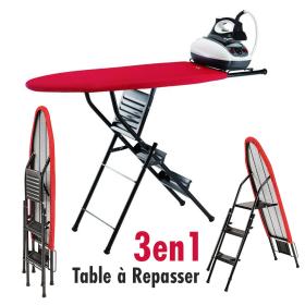 Planche à Repasser Multifonction avec Escabeau 3en1 – طاولة كي ملابس مع سلم مدمج